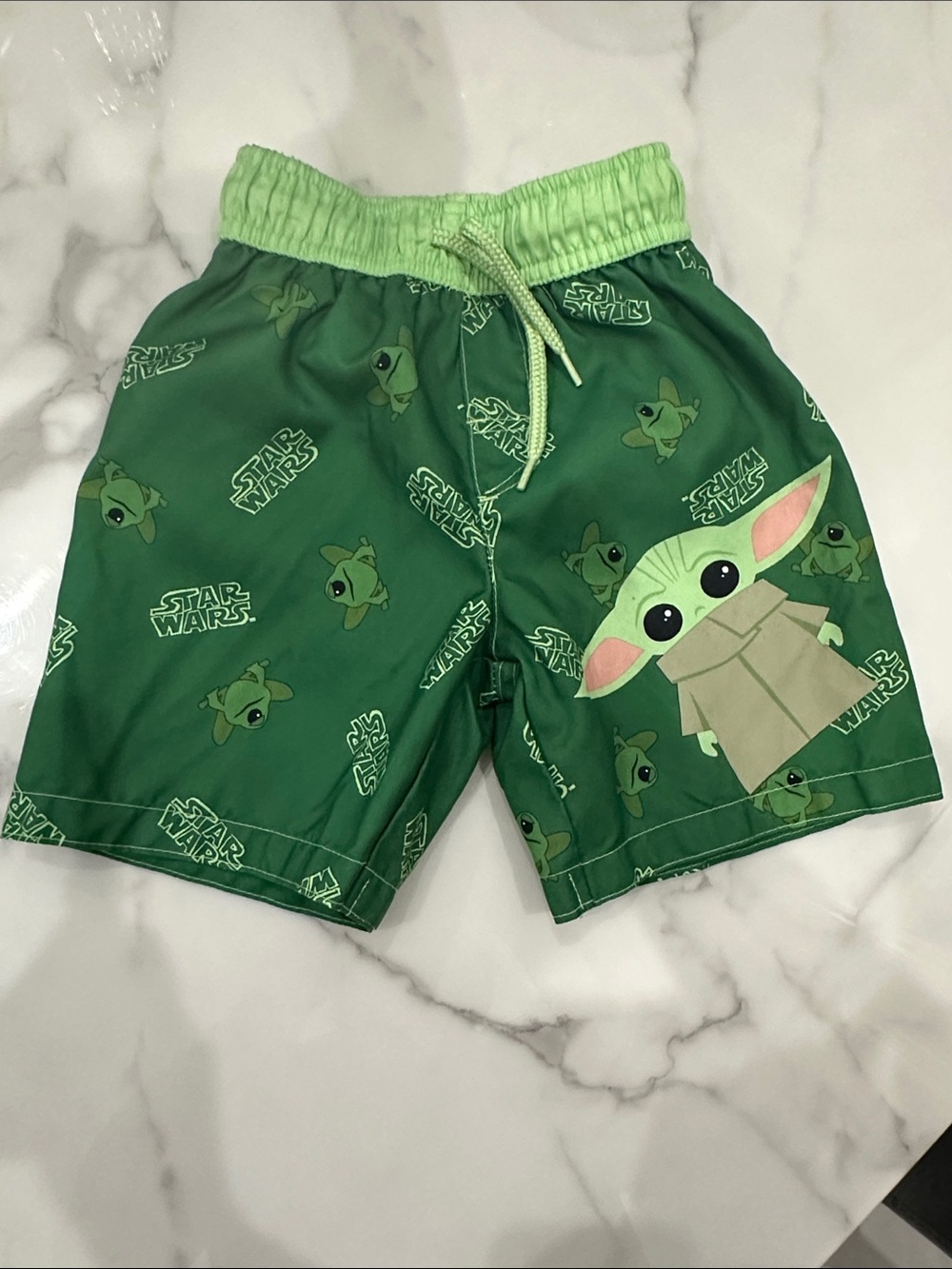Star Wars Green Baby Yoda Boys' Shorts